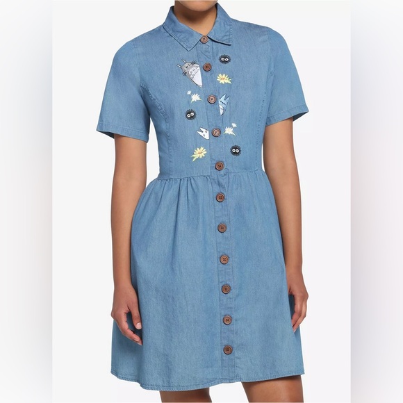 Her Universe Studio Ghibli My Neighbor Totoro Denim Dress - Picture 1 of 7